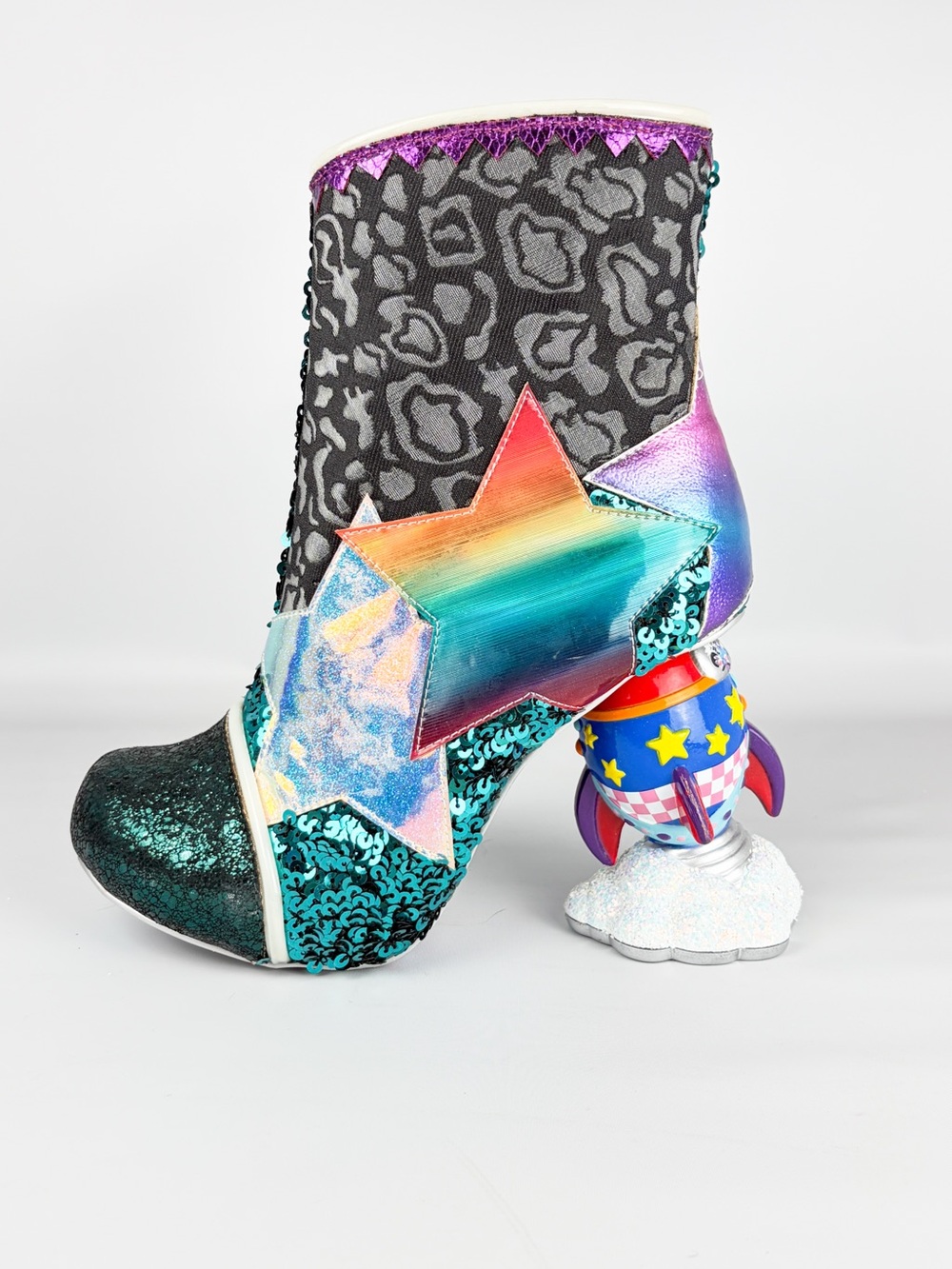 Irregular Choice Rock It Light Up Rocket Heel Boots | NIB | EU 39